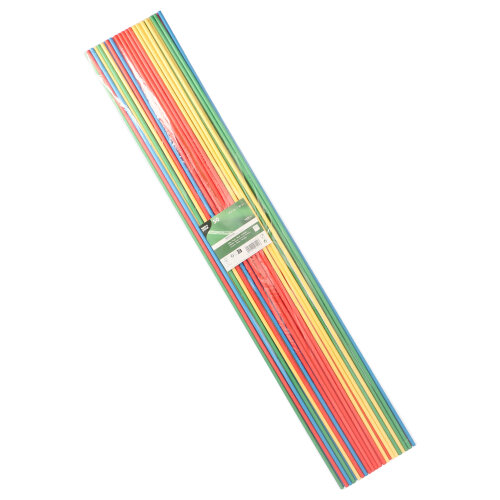 Trinkhalme, Maxi Papier Ø 6 mm · 80 cm farbig sortiert