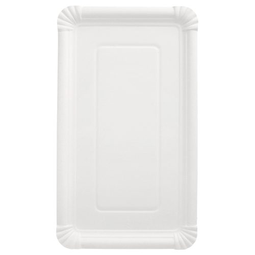Teller, Pappe "pure" eckig 18 cm x 33 cm weiss