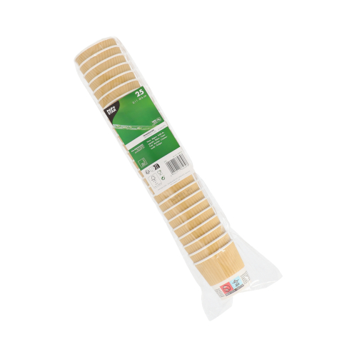 Trinkbecher, Pappe 0,1 l Ø 6 cm · 6 cm natur Ripple Wall