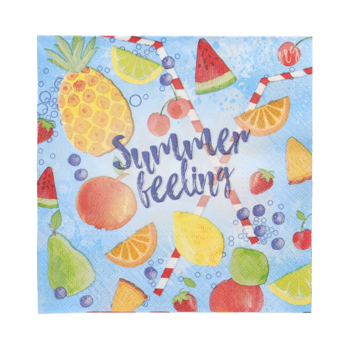 Servietten, 3-lagig 1/4-Falz 33 cm x 33 cm "Summerfeelings"