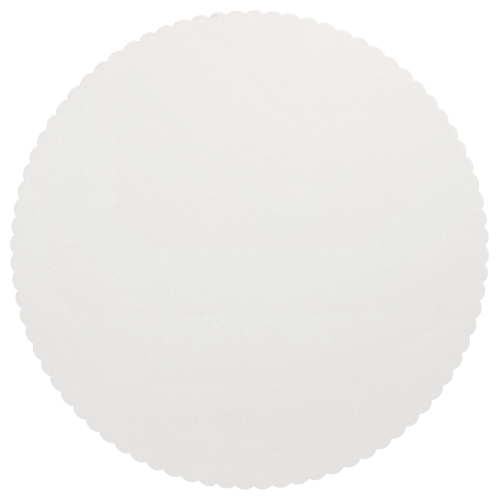 Tortenunterlagen, Pappe "pure" rund Ø 30 cm weiss mit gezacktem Rand