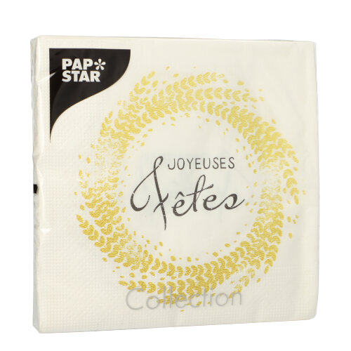 Servietten, 3-lagig 1/4-Falz 33 cm x 33 cm "Spirale de Fete"