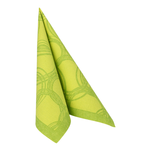 Servietten "ROYAL Collection" 1/4-Falz 40 cm x 40 cm limonengrün "Bubbles"