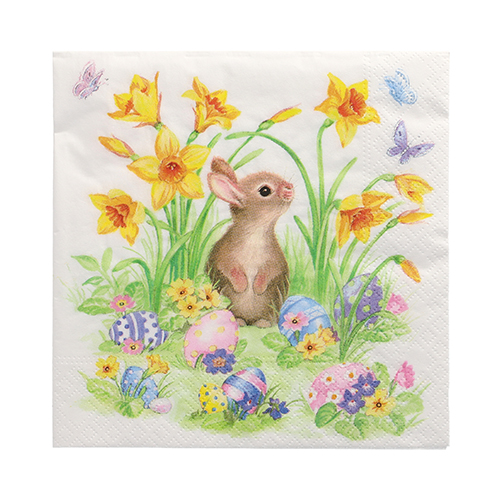Servietten, 3-lagig 1/4-Falz 33 cm x 33 cm "Cute Bunny"