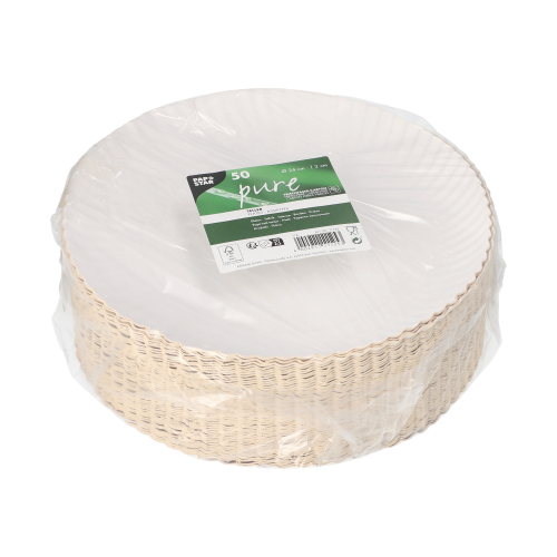 Teller, Pappe "pure" rund Ø 24 cm · 2 cm weiss