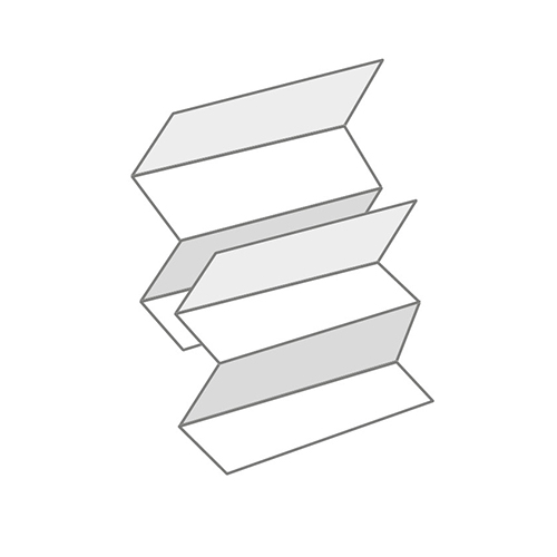 Blatt Handtuchpapier W-Falz 20,3 cm x 32 cm hochweiss Falzung: Interfold, 2-lagig