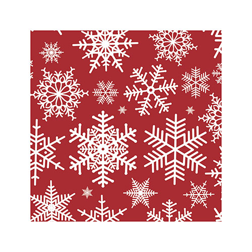 Servietten, 3-lagig 1/4-Falz 25 cm x 25 cm "Snöstjärnor"