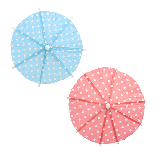 Deko-Picker 10 cm farbig sortiert "Eisschirmchen Dots"