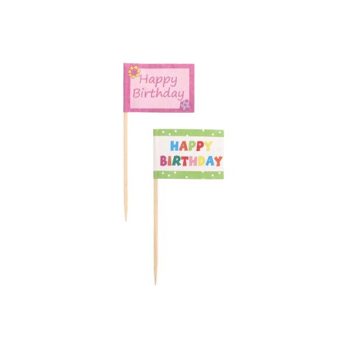 Deko-Picker 8 cm "Happy Birthday"