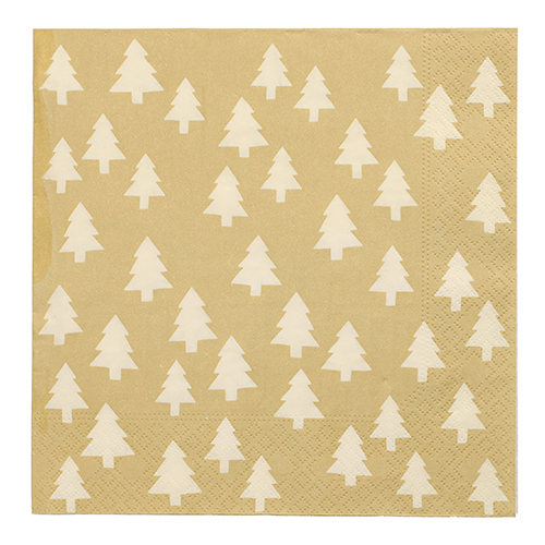 Servietten, 3-lagig 1/4-Falz 40 cm x 40 cm "Mini Sapins"