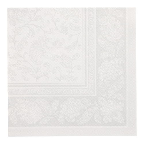 Servietten "ROYAL Collection" 1/4-Falz 40 cm x 40 cm weiss "Ornaments"