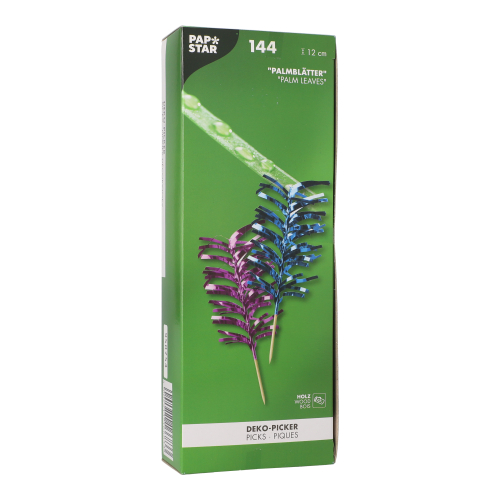 Deko-Picker 12 cm farbig sortiert "Palmblätter"