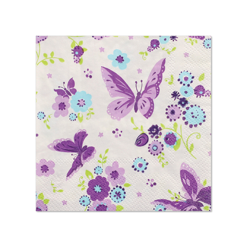 Servietten, 3-lagig 1/4-Falz 25 cm x 25 cm "Beautiful Butterfly"