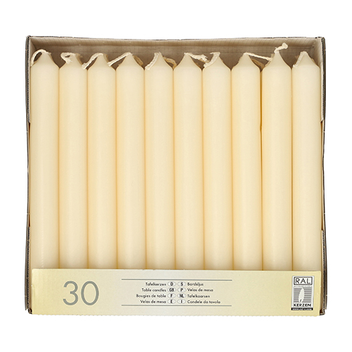 Tafelkerzen Ø 2,1 cm · 19,6 cm creme