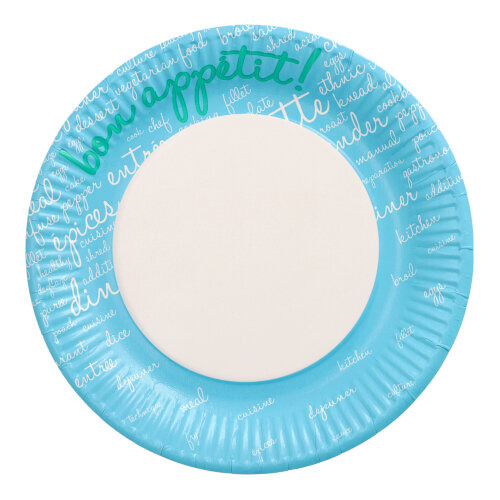 Teller, Pappe rund Ø 23 cm blau "Table Pleasures"