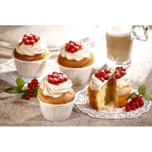 Muffins-Backförmchen Ø 5 cm · 3,2 cm weiss