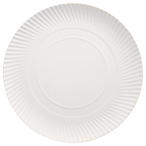 Teller, Pappe "pure" rund Ø 32 cm · 2 cm weiss