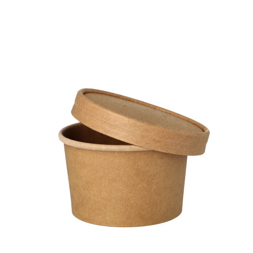 Suppenbecher, Pappe 230 ml Ø 9,8 cm · 6 cm braun