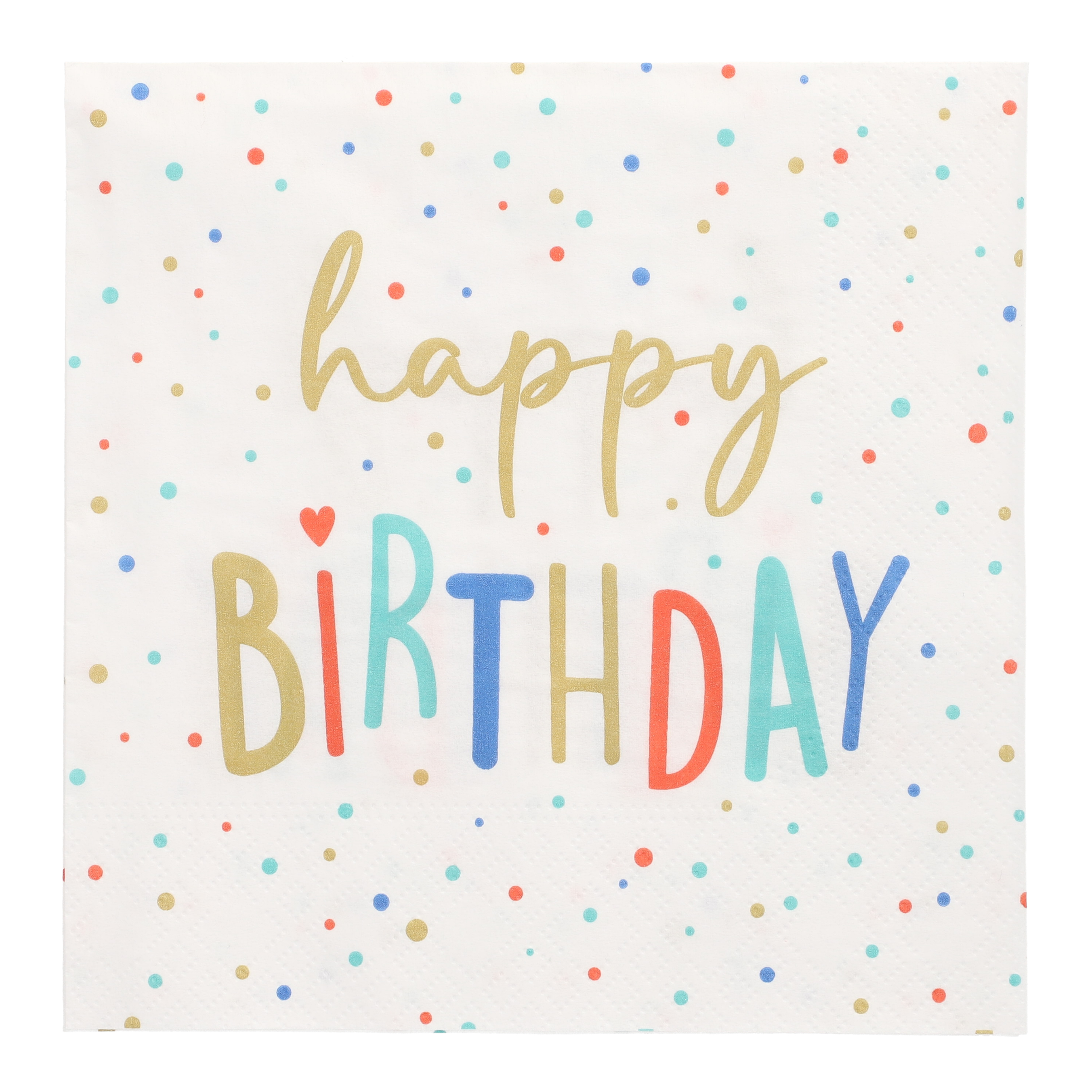 Servietten, 3-lagig 1/4-Falz 33 cm x 33 cm "Happy Birthday"