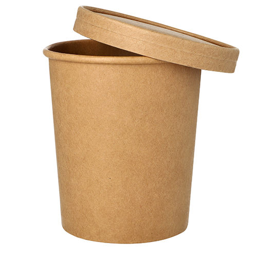Suppenbecher, Pappe 940 ml Ø 11,5 cm · 13 cm braun