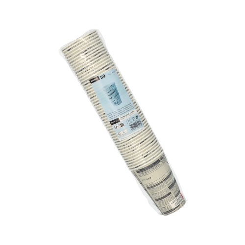 Trinkbecher, Pappe "To Go" 0,3 l Ø 8 cm · 11,7 cm weiss "Newsprint"