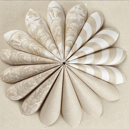 Servietten "ROYAL Collection" 1/4-Falz 40 cm x 40 cm sand "Rose"