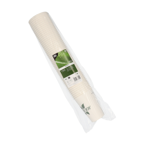Trinkbecher, Pappe 0,25 l Ø 8 cm · 10,8 cm weiss "Pure Joy"