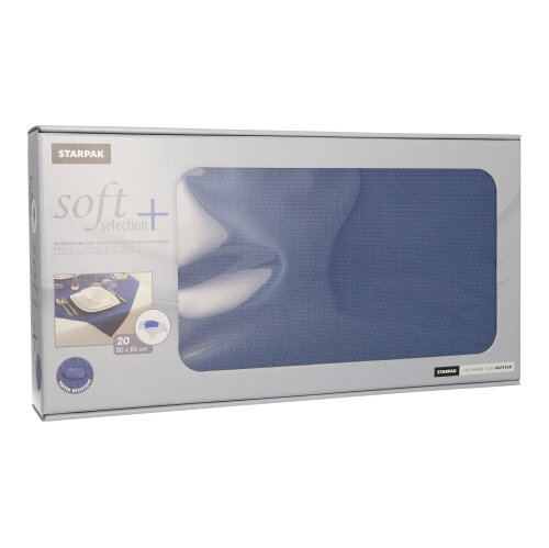 Mitteldecken, stoffähnlich, Vlies "soft selection plus" 80 cm x 80 cm dunkelblau