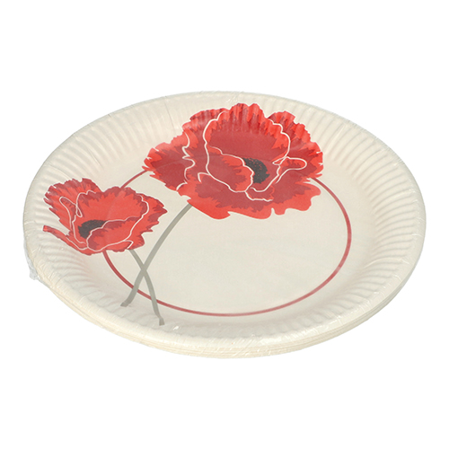 Teller, Pappe rund Ø 23 cm "Poppy"