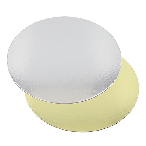 Tortenplatten rund Ø 30 cm · 0,3 cm gold/silber