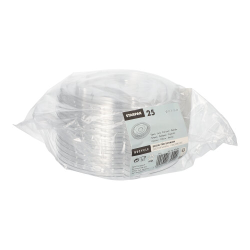 Deckel für Schalen R-PET Ø 17 cm · 1,5 cm glasklar