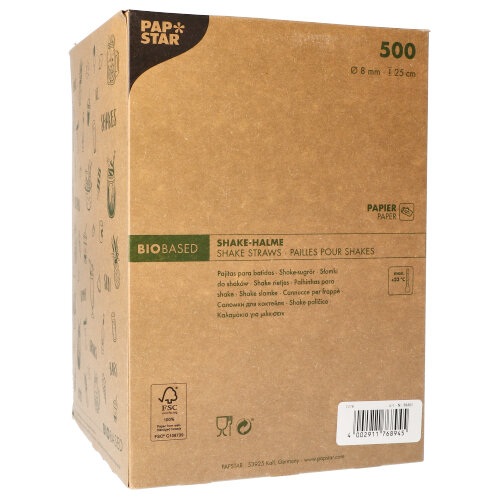 Shake-Halme Papier Ø 8 mm · 25 cm farbig sortiert
