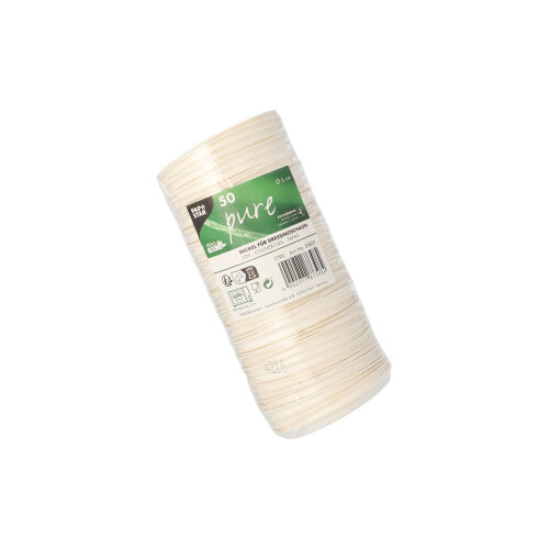 Deckel für Dressingschalen Zuckerrohr "pure" Ø 6 cm weiss