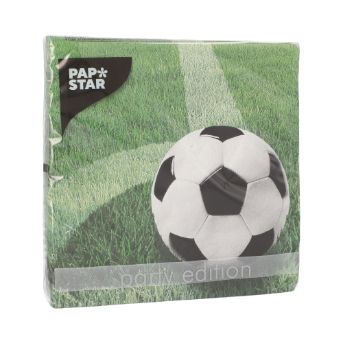 Servietten, 3-lagig 1/4-Falz 33 cm x 33 cm "Football"