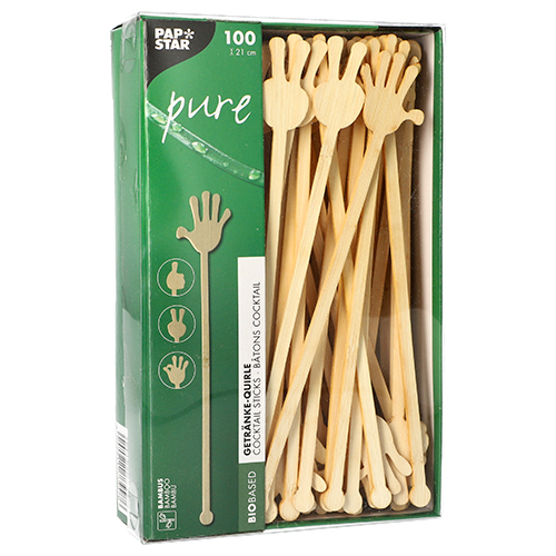 Getränke-Quirle, Bambus "pure" 21 cm "Hands"