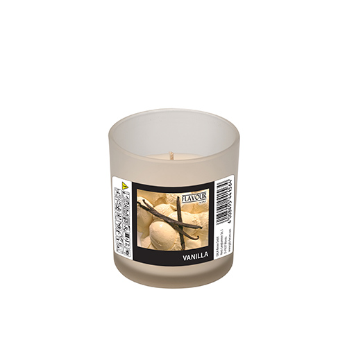 "GALA" Duftkerze im Glas Ø 70 mm · 77 mm creme - Vanilla "Indro"