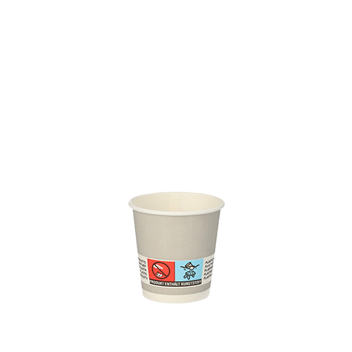 Trinkbecher, Pappe 5 cl Ø 5 cm · 5 cm silber "Shot"