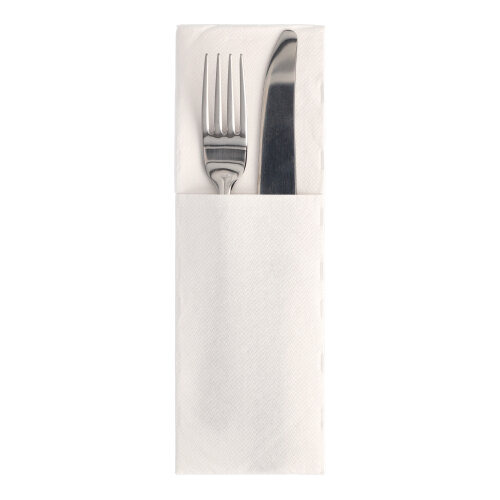 Servietten "ROYAL Collection" 48 cm x 30 cm weiss mit Besteckfalz