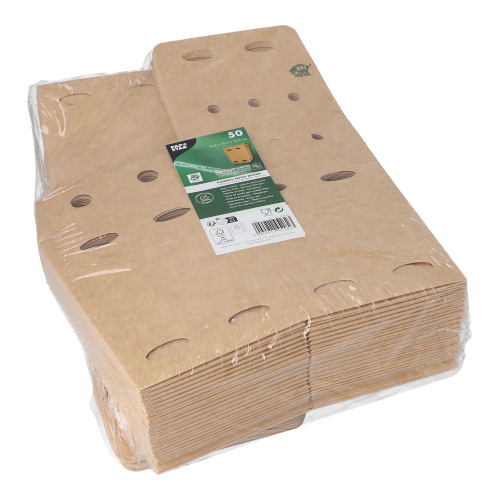 Pommes-Frites-Boxen, Pappe "pure" 15,5 cm x 10,5 cm x 10,5 cm braun "100% Fair" klein