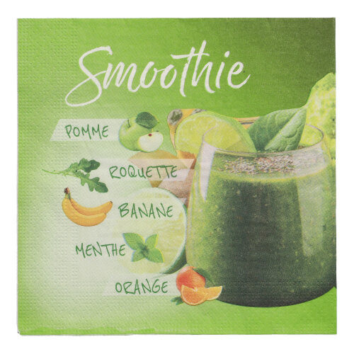 Servietten, 3-lagig 1/4-Falz 33 cm x 33 cm "Smoothie"