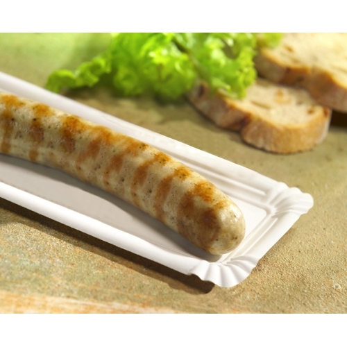 Teller, Pappe "pure" eckig 6,5 cm x 22 cm weiss