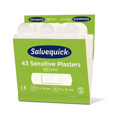 Set "Cederroth" Salvequick Sensitive Pflaster (43 Stück) weiss , Refill