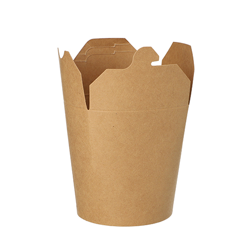 Snackboxen, Pappe rund 550 ml 9,7 cm x 8,6 cm x 7,4 cm braun