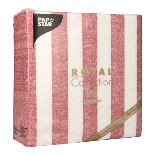 Servietten "ROYAL Collection" 1/4-Falz 40 cm x 40 cm bordeaux "Lines"
