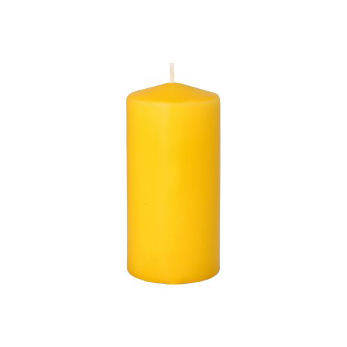 Stumpenkerzen Ø 50 mm · 100 mm goldgelb