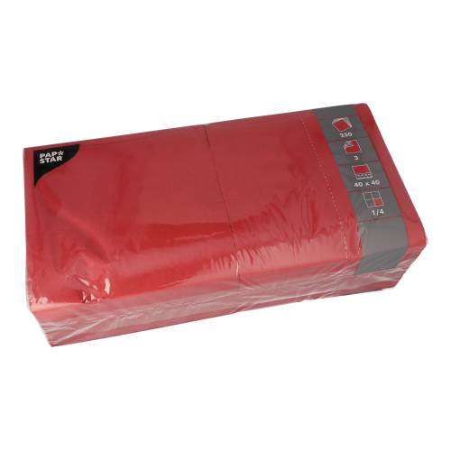 Servietten, 3-lagig 1/4-Falz 40 cm x 40 cm bordeaux