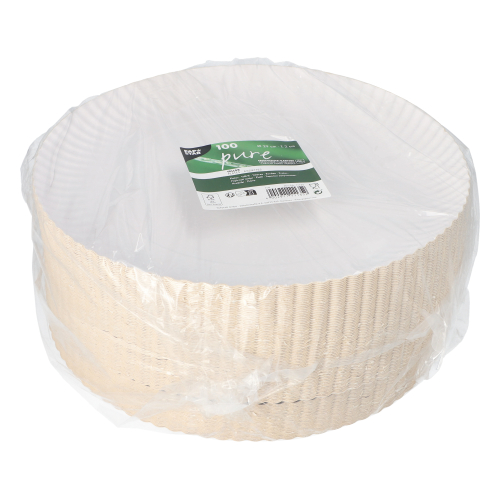 Teller, Pappe "pure" rund Ø 29 cm · 2 cm weiss