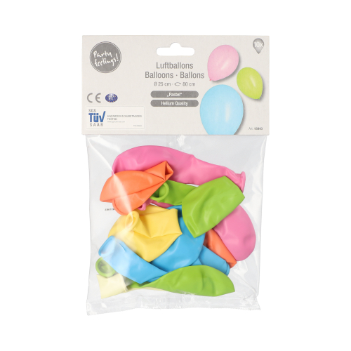Luftballons Ø 25 cm farbig sortiert "Pastel"