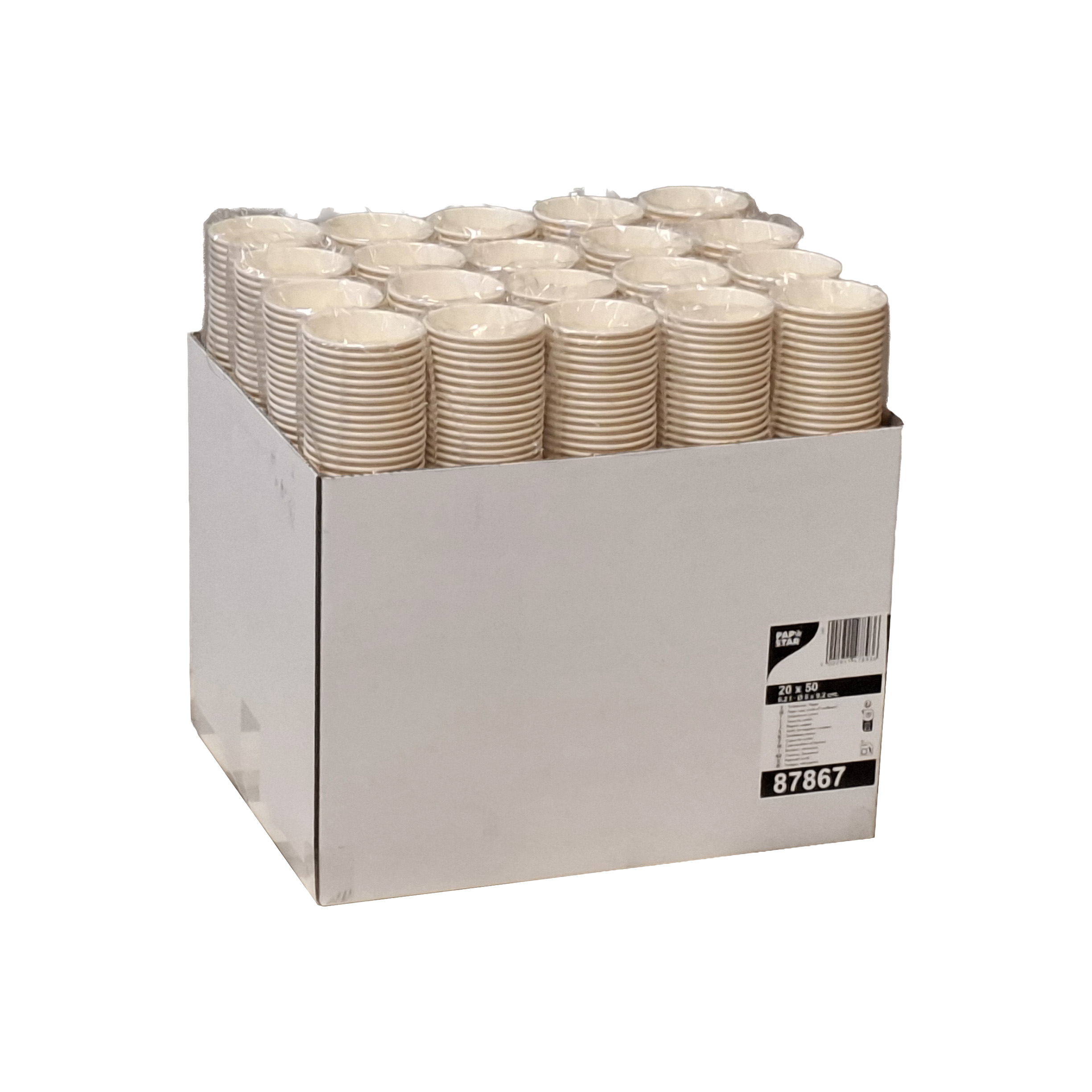Trinkbecher, Pappe 0,2 l Ø 8 cm · 9,2 cm creme "Pure Joy"