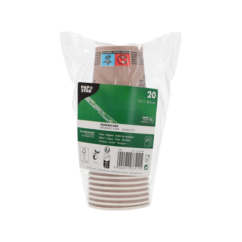 Trinkbecher, Pappe 0,1 l Ø 6,3 cm · 6 cm lila "Pure Joy"
